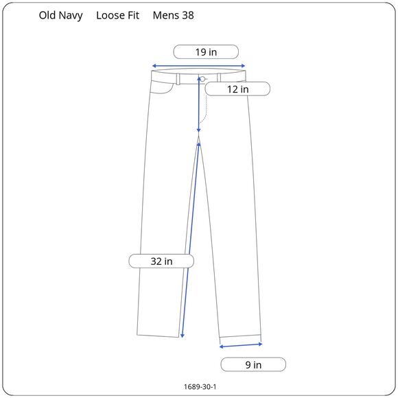 Old Navy Mid Rise Dark Jean Bundle (2) Mens 38 Athletic Taper Loose Straight - Picture 6 of 11